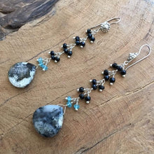 Load image into Gallery viewer, Black Opal Earrings | Black Onyx Earrings | Apatite Earrings | Bohemian Earrings | Gemstone Earrings