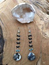 Load image into Gallery viewer, Black Opal Earrings | Black Onyx Earrings | Apatite Earrings | Bohemian Earrings | Gemstone Earrings