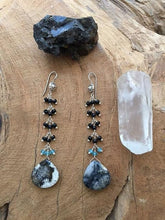 Load image into Gallery viewer, Black Opal Earrings | Black Onyx Earrings | Apatite Earrings | Bohemian Earrings | Gemstone Earrings