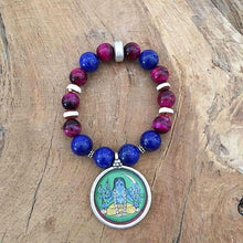 Load image into Gallery viewer, Deity Bracelet | Lapis Lazuli Bracelet | Magenta Tigers Eye Bracelet | Carnelian Bracelet | Gemstone Bracelet