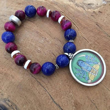 Load image into Gallery viewer, Deity Bracelet | Lapis Lazuli Bracelet | Magenta Tigers Eye Bracelet | Carnelian Bracelet | Gemstone Bracelet