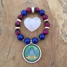 Load image into Gallery viewer, Deity Bracelet | Lapis Lazuli Bracelet | Magenta Tigers Eye Bracelet | Carnelian Bracelet | Gemstone Bracelet