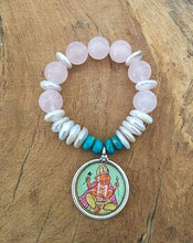 Load image into Gallery viewer, Ganesh Bracelet | Peruvian Opal | Rose Quartz | Freshwater Pearl | Gemstone | Bohemian | Stack Bracelet