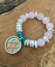 Load image into Gallery viewer, Ganesh Bracelet | Peruvian Opal | Rose Quartz | Freshwater Pearl | Gemstone | Bohemian | Stack Bracelet