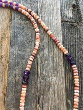 Load image into Gallery viewer, Spiny Oyster Necklace | Peruvian Opal Necklace | Amethyst Necklace | Bohemian Necklace | Gemstone Necklace