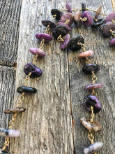 Load image into Gallery viewer, Thunderbird Necklace | Natural Purple Charoite Necklace | Chrysoprase | 24K Gold Vermeil | Bohemian | Tribal