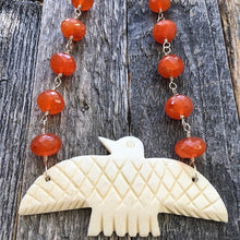 Load image into Gallery viewer, Thunderbird Necklace | Carnelian | Amethyst | Genuine Ruby | Sterling Silver | Bohemian | Tribal | Gemstone