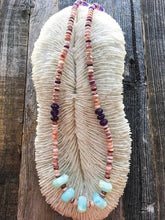 Load image into Gallery viewer, Spiny Oyster Necklace | Peruvian Opal Necklace | Amethyst Necklace | Bohemian Necklace | Gemstone Necklace