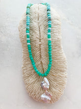 Load image into Gallery viewer, Chrysoprase Necklace | Baroque Freshwater Pearl | Peruvian Opal | Sterling Silver