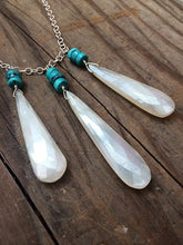 Load image into Gallery viewer, Turquoise Heishi Necklace | Pearl Chalcedony | Genuine Ruby | Sterling Silver | Bohemian | Gemstone
