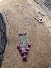 Load image into Gallery viewer, Genuine Ruby Necklace | Sterling Silver Chain | Bohemian | Gemstone | Root Chakra