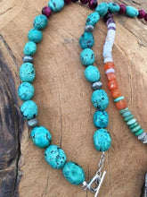 Load image into Gallery viewer, Pave Diamond Arrowhead Necklace | TibetanTurquoise | Chrysoprase | Amethyst | Carnelian | Gemstone | Bohemian | Tribal
