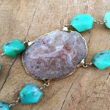 Load image into Gallery viewer, Rhodochrosite Bracelet | Geode | Chrysoprase | 24K Gold Vermeil | Bohemian | Gemstone | Raw