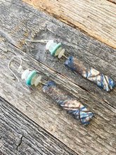 Load image into Gallery viewer, Azurite Earrings | Moonstone | Sleeping Beauty Turquoise | Sterling Silver | Gemstone | Bohemian