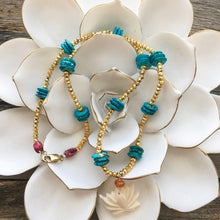 Load image into Gallery viewer, Carved Bone Lotus Necklace | Carnelian | Pyrite | Jasper | Bohemian | Gemstone | Zen Necklace