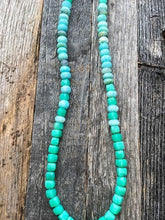 Load image into Gallery viewer, Mother of Pearl Crescent Moon Necklace | Chrysoprase | Peruvian Opal | Ruby | Double Horn | Gemstone | Bohemian