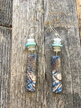 Load image into Gallery viewer, Azurite Earrings | Moonstone | Sleeping Beauty Turquoise | Sterling Silver | Gemstone | Bohemian