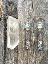 Load image into Gallery viewer, Azurite Earrings | Moonstone | Sleeping Beauty Turquoise | Sterling Silver | Gemstone | Bohemian