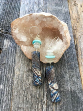Load image into Gallery viewer, Azurite Earrings | Moonstone | Sleeping Beauty Turquoise | Sterling Silver | Gemstone | Bohemian
