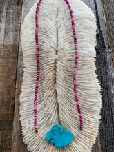 Load image into Gallery viewer, Kingman Turquoise Necklace | Moonstone Necklace | Thai Silver | Gemstone Necklace | Raw Gemstone