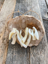Load image into Gallery viewer, Gold Hoop Earrings | Mother Of Pearl | Beach Style | Shell | Bohemian