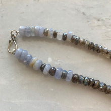 Load image into Gallery viewer, Mystic Labradorite Necklace | Blue Lace Agate | Freshwater Pearl | Amethyst | Gemstone Necklace | Beach Style
