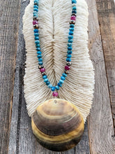 Load image into Gallery viewer, Mother of Pearl Necklace | Apatite | Ruby | Tribal Beads | Beach Style | Gemstone | Bohemian
