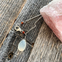 Load image into Gallery viewer, Cowrie Shell Necklace | Puka Shell | Tahitian Pearl | Pink Opal | Turquoise | Thai Karen Hill Tribe Silver
