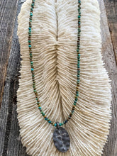 Load image into Gallery viewer, Genuine Pave Diamond Cross Necklace | Turquoise | Oxidized Black Matte Sterling Silver | Artisan