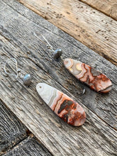 Load image into Gallery viewer, Mexican Laguna Jasper Earrings | Mystic Labradorite | Sterling Silver | Bohemian | Gemstone Earrings