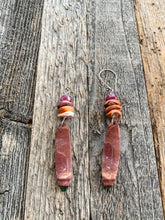 Load image into Gallery viewer, Ocean Jasper Earrings | Genuine Ruby | Spiny Oyster Shell | Sterling Silver | Bohemian | Gemstone Earrings