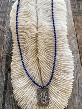 Load image into Gallery viewer, Pave Diamond Hamsa Necklace | Lapis Lazuli | Sterling Silver | Gemstone Necklace | Bohemian