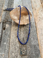 Load image into Gallery viewer, Pave Diamond Hamsa Necklace | Lapis Lazuli | Sterling Silver | Gemstone Necklace | Bohemian