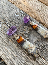 Load image into Gallery viewer, Ocean Jasper Earrings | Amethyst | Sterling Silver | Bohemian | Gemstone Earrings