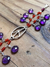 Load image into Gallery viewer, Peace Bracelet / Amethyst Bracelet / Carnelian Bracelet / Bohemian Bracelet / Gemstone Bracelet