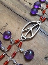 Load image into Gallery viewer, Peace Bracelet / Amethyst Bracelet / Carnelian Bracelet / Bohemian Bracelet / Gemstone Bracelet