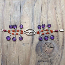 Load image into Gallery viewer, Peace Bracelet / Amethyst Bracelet / Carnelian Bracelet / Bohemian Bracelet / Gemstone Bracelet