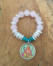 Load image into Gallery viewer, Ganesh Bracelet | Peruvian Opal | Rose Quartz | Freshwater Pearl | Gemstone | Bohemian | Stack Bracelet
