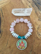 Load image into Gallery viewer, Ganesh Bracelet | Peruvian Opal | Rose Quartz | Freshwater Pearl | Gemstone | Bohemian | Stack Bracelet
