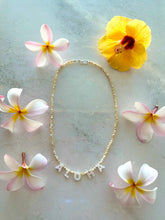 Load image into Gallery viewer, ALOHA Mother of Pearl Choker Necklace Sterling Silver Clasp
