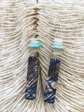 Load image into Gallery viewer, Azurite Earrings | Moonstone | Sleeping Beauty Turquoise | Sterling Silver | Gemstone | Bohemian
