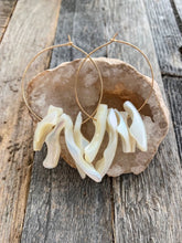 Load image into Gallery viewer, Gold Hoop Earrings | Mother Of Pearl | Beach Style | Shell | Bohemian
