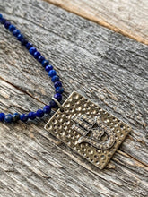 Load image into Gallery viewer, Pave Diamond Hamsa Necklace | Lapis Lazuli | Sterling Silver | Gemstone Necklace | Bohemian
