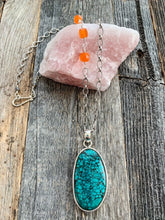 Load image into Gallery viewer, Turquoise Pendant Necklace | Carnelian | Labradorite | Sterling Silver | Bohemian | Gemstone Necklace | Beach Style
